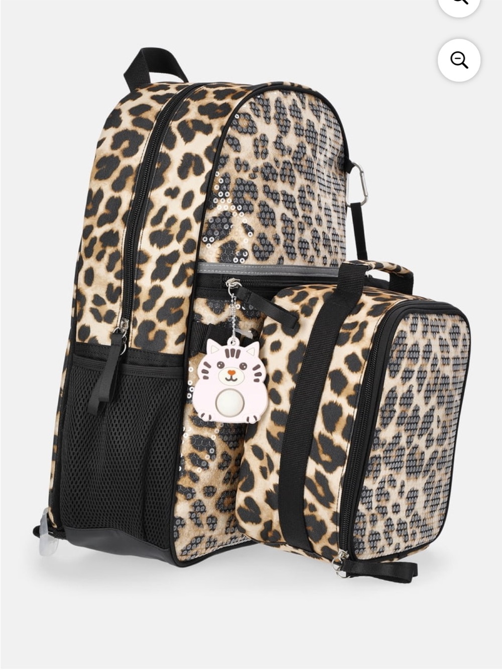 Leopard Print Convertible Backpack & Lunch Bag Set - Animal Print